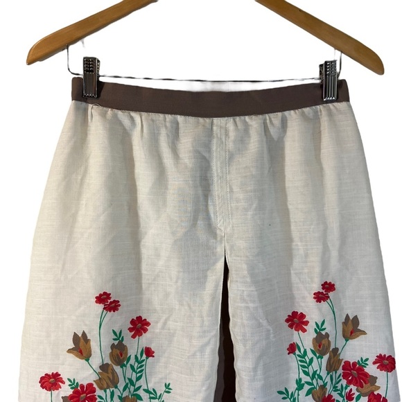 Jantzen Via! Vintage Midi Skirt Size 12 Floral Pleated Garden Cottagecore Spring - Picture 3 of 8